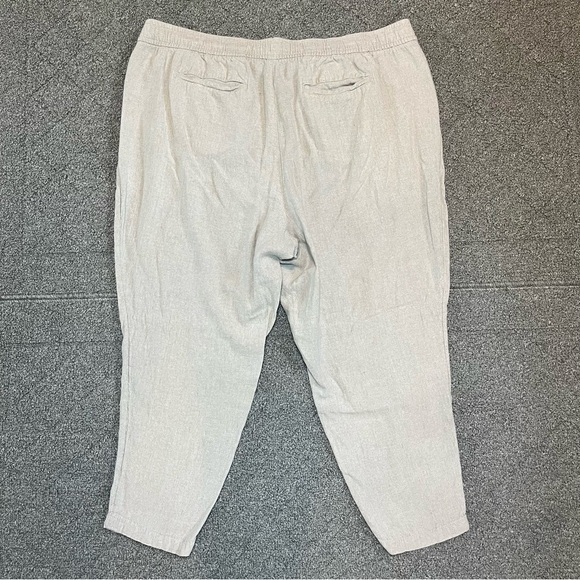 Old Navy Linen Blend Joggers Pants Mens Size XXL Beige Lightweight Drawstring - Picture 12 of 12